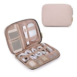 Bagsmart Travel Cable Organizer, Electronics Accessories Case Soft Pink